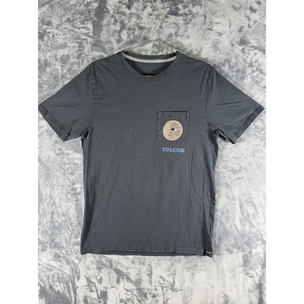 Volcom Shirt Mens Medium Black Embrace The Strange Snake Graphic Tee Skateboard